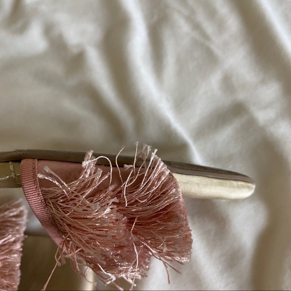 Birdies Sparrow Blush Pink Fringe Slip On Sandals 6.5 - Picture 11 of 11